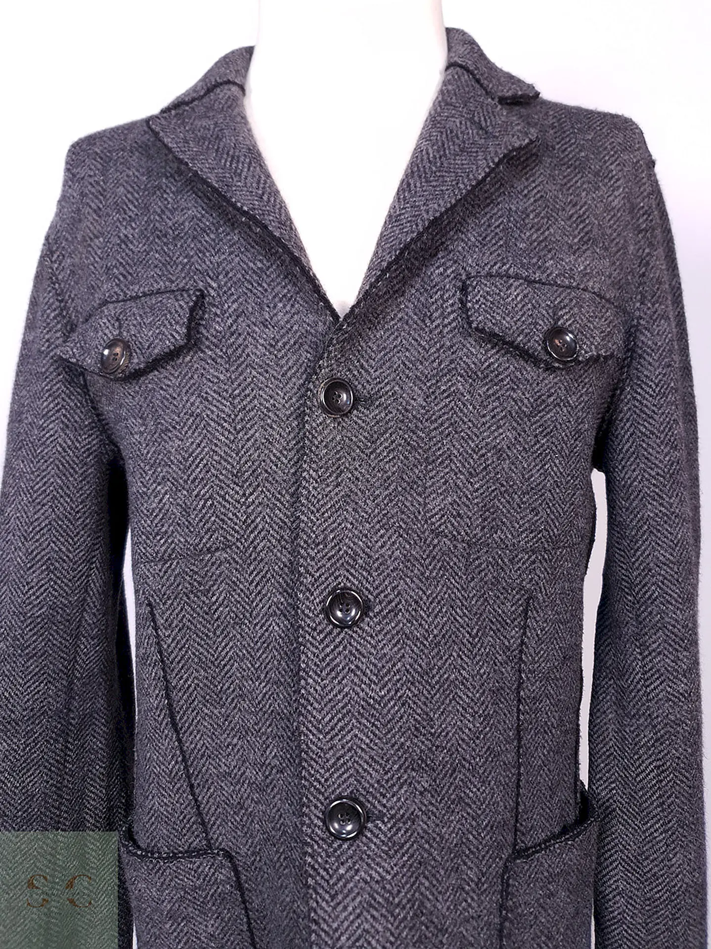 Abrigo Armani Plomo Lana Talla ML 4