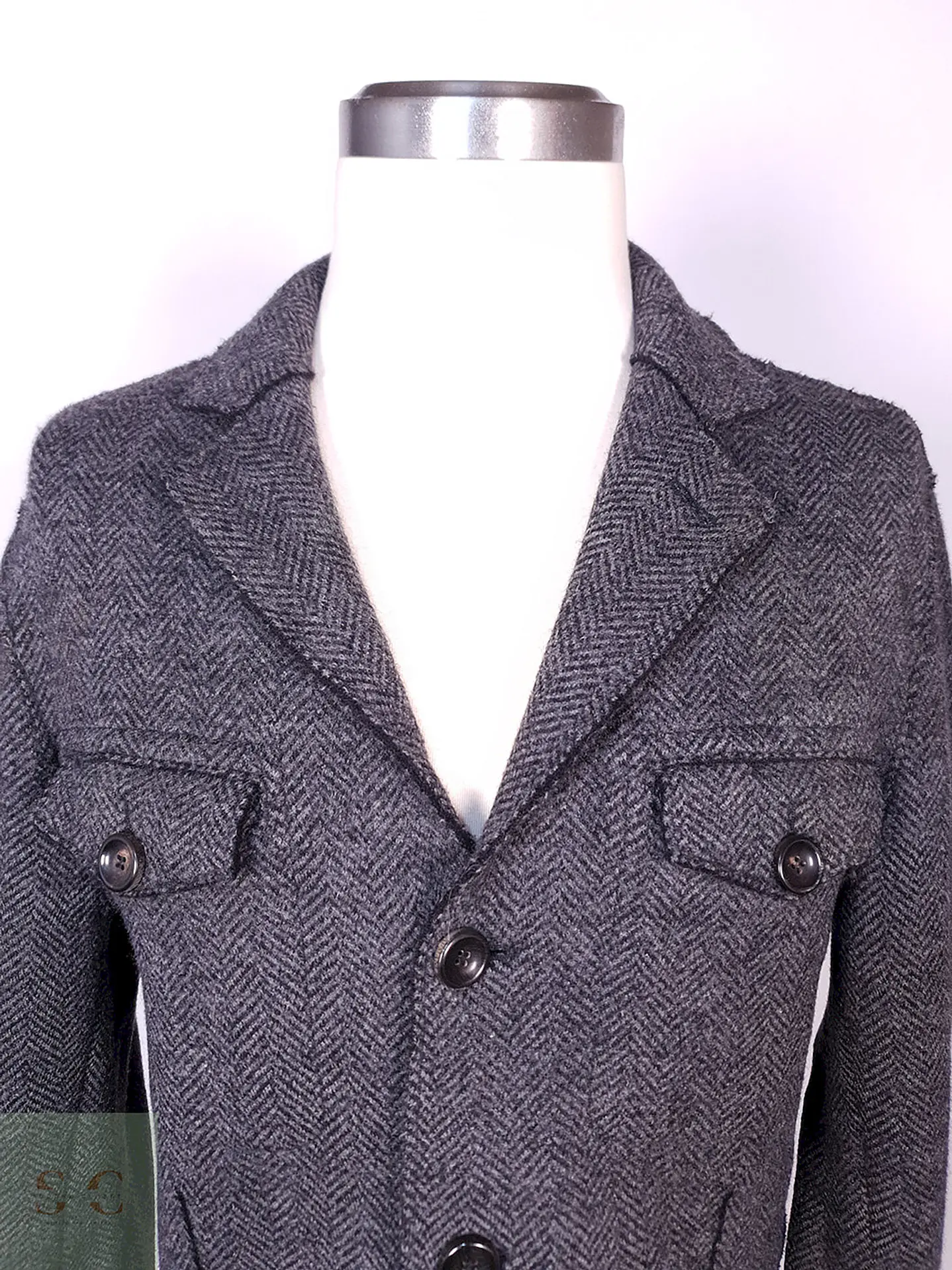 Abrigo Armani Plomo Lana Talla ML 5