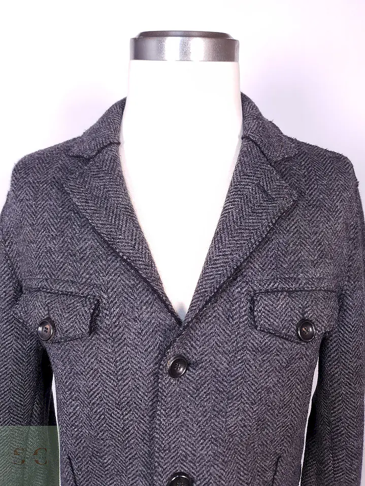 Abrigo Armani Plomo Lana Talla ML 5