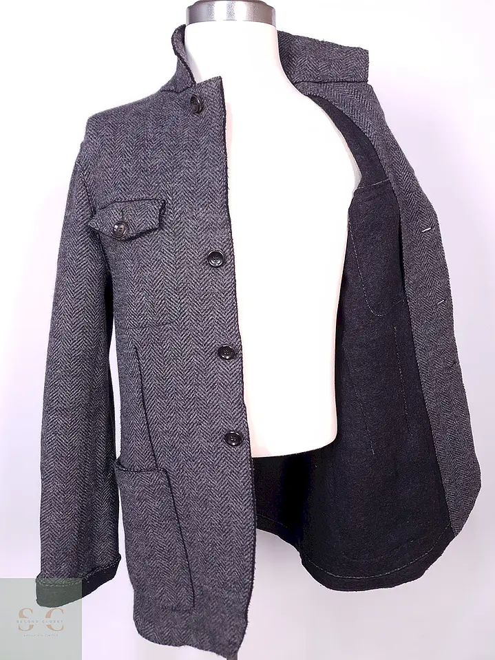 Abrigo Armani Plomo Lana Talla ML 8