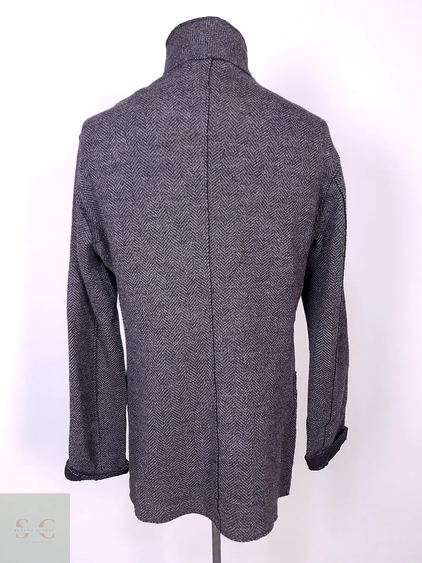 Abrigo Armani Plomo Lana Talla ML 12