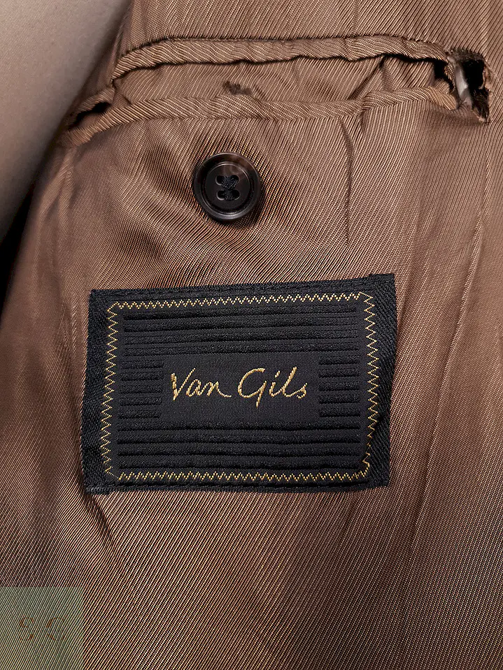 Abrigo Van Gils Largo Café 100% Lana Virgen Talla L 8