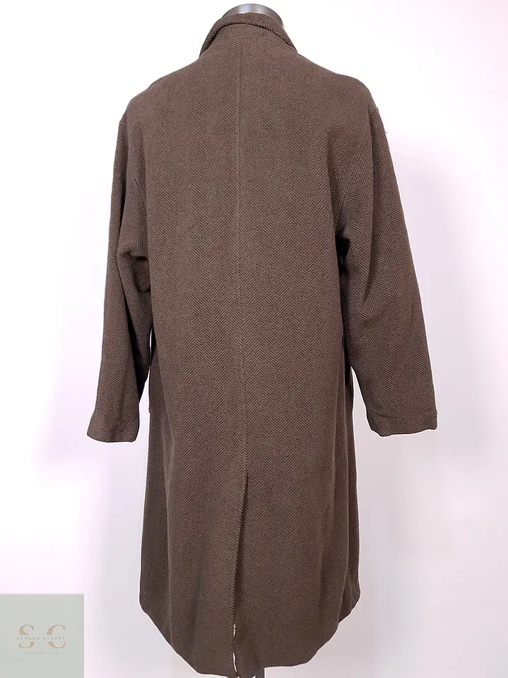 Abrigo Van Gils Largo Café 100% Lana Virgen Talla L 12