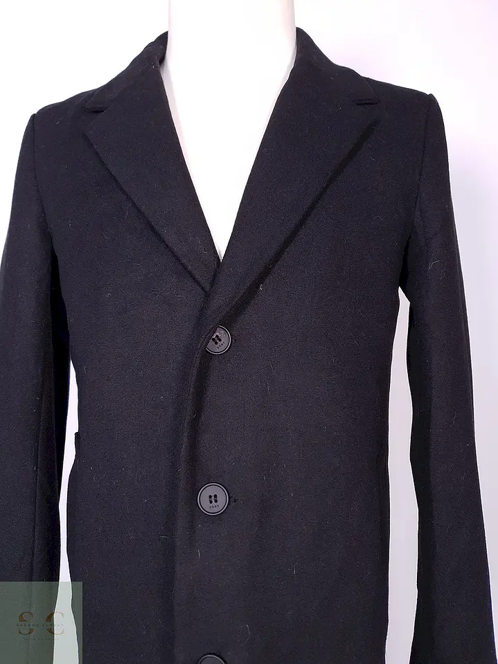 Abrigo DKNY Negro Mezcla Lana Talla SM 4