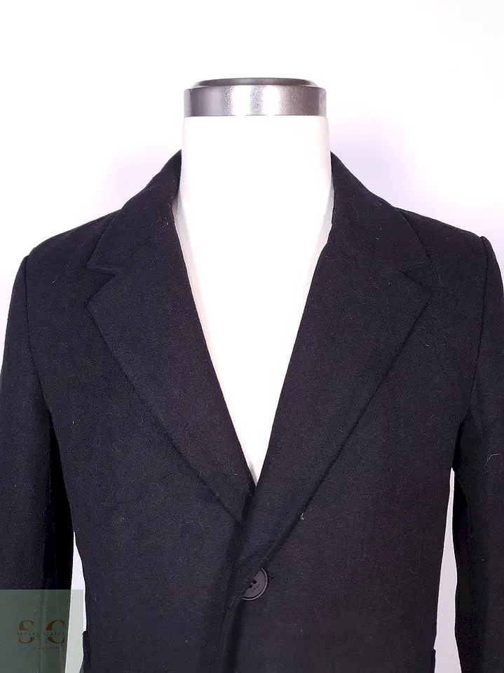 Abrigo DKNY Negro Mezcla Lana Talla SM 5