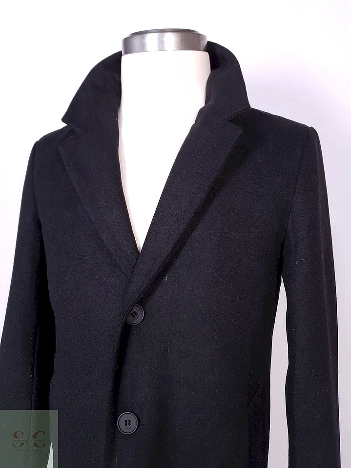 Abrigo DKNY Negro Mezcla Lana Talla SM 6