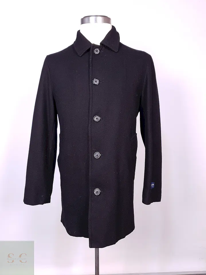 Abrigo Stafford Negro Lana Talla M 1