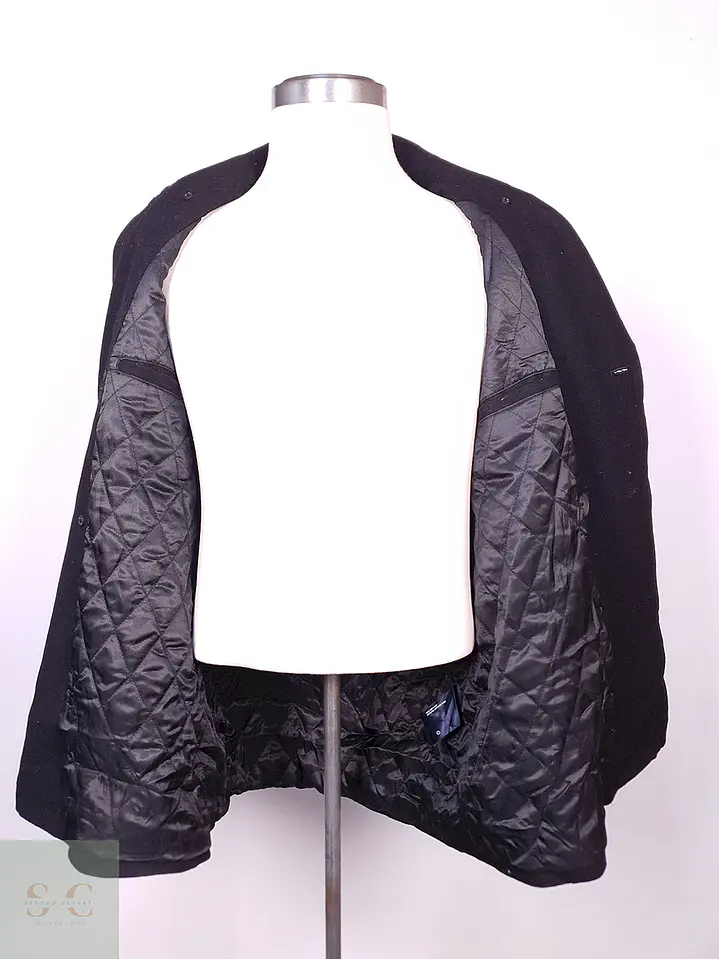 Abrigo Marinero Negro Lana Talla L 8