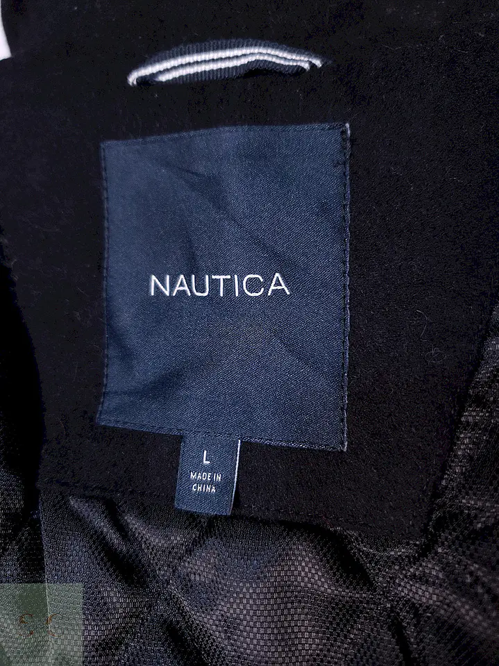 Abrigo Marinero Negro Lana Talla L 9
