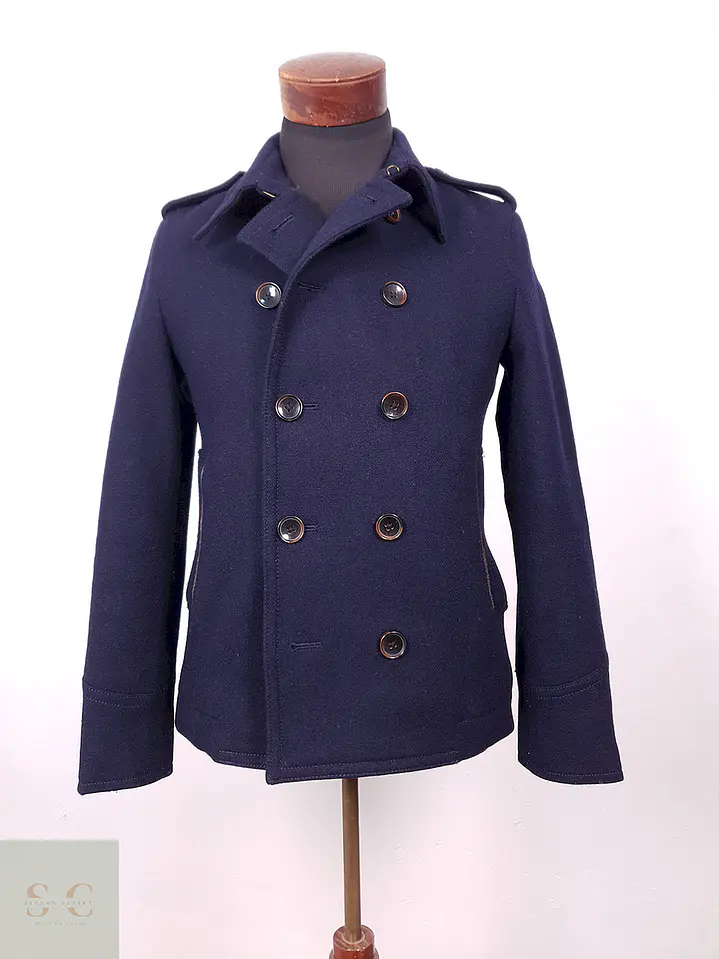 Abrigo Japonés Marinero Abahouse 90% Lana Premium Azul Marino TALLA XS 1