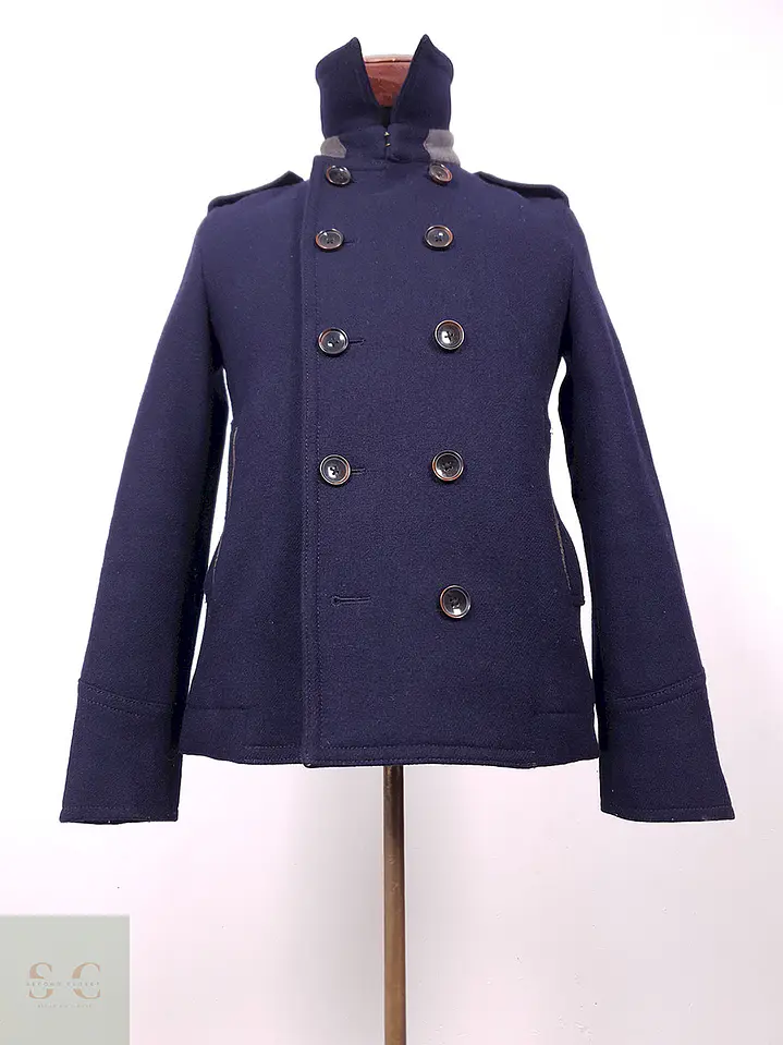 Abrigo Japonés Marinero Abahouse 90% Lana Premium Azul Marino TALLA XS 8
