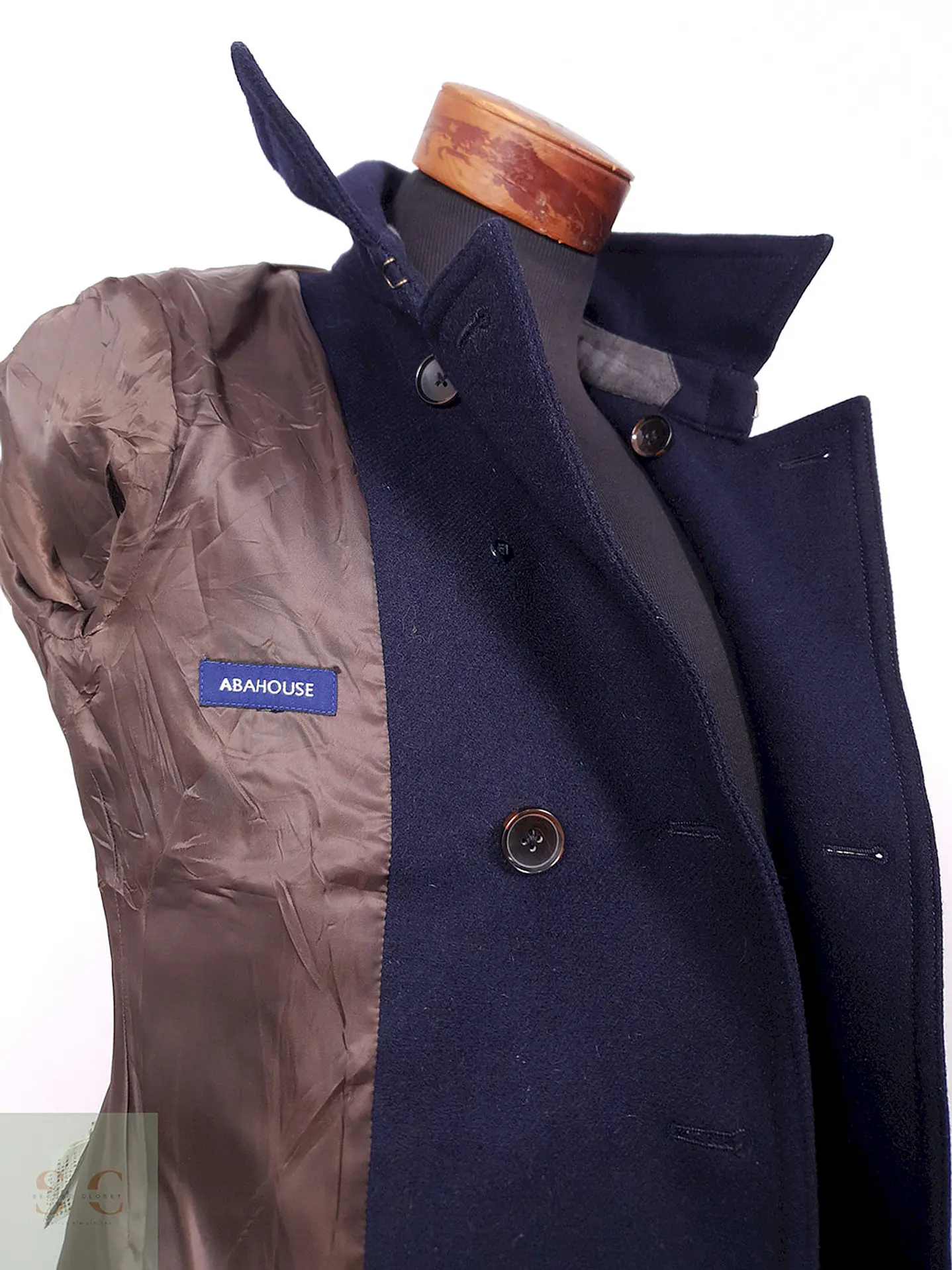 Abrigo Japonés Marinero Abahouse 90% Lana Premium Azul Marino TALLA XS 15
