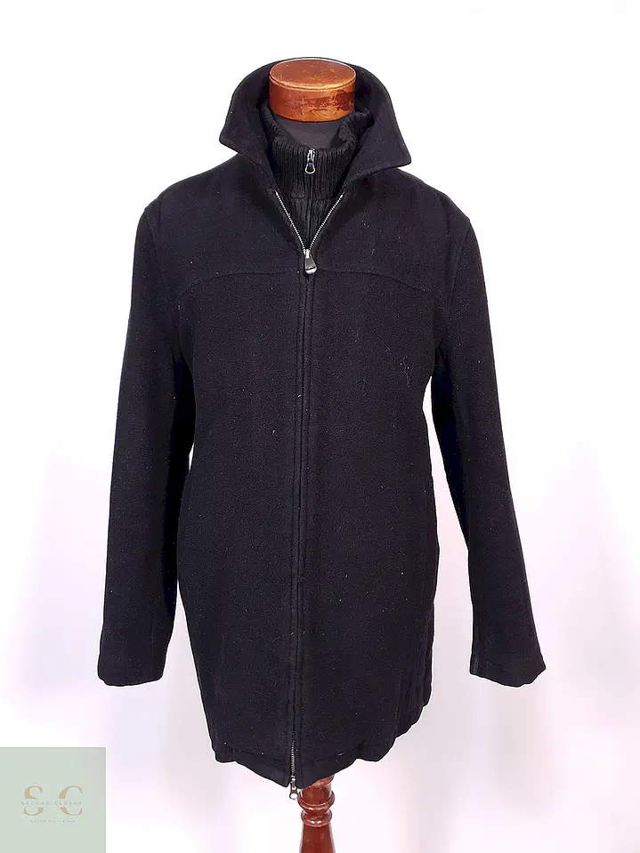 Abrigo Chaquetón Covington Negro Lana - Talla ML 1
