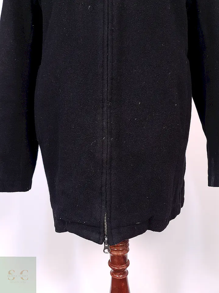 Abrigo Chaquetón Covington Negro Lana - Talla ML 8
