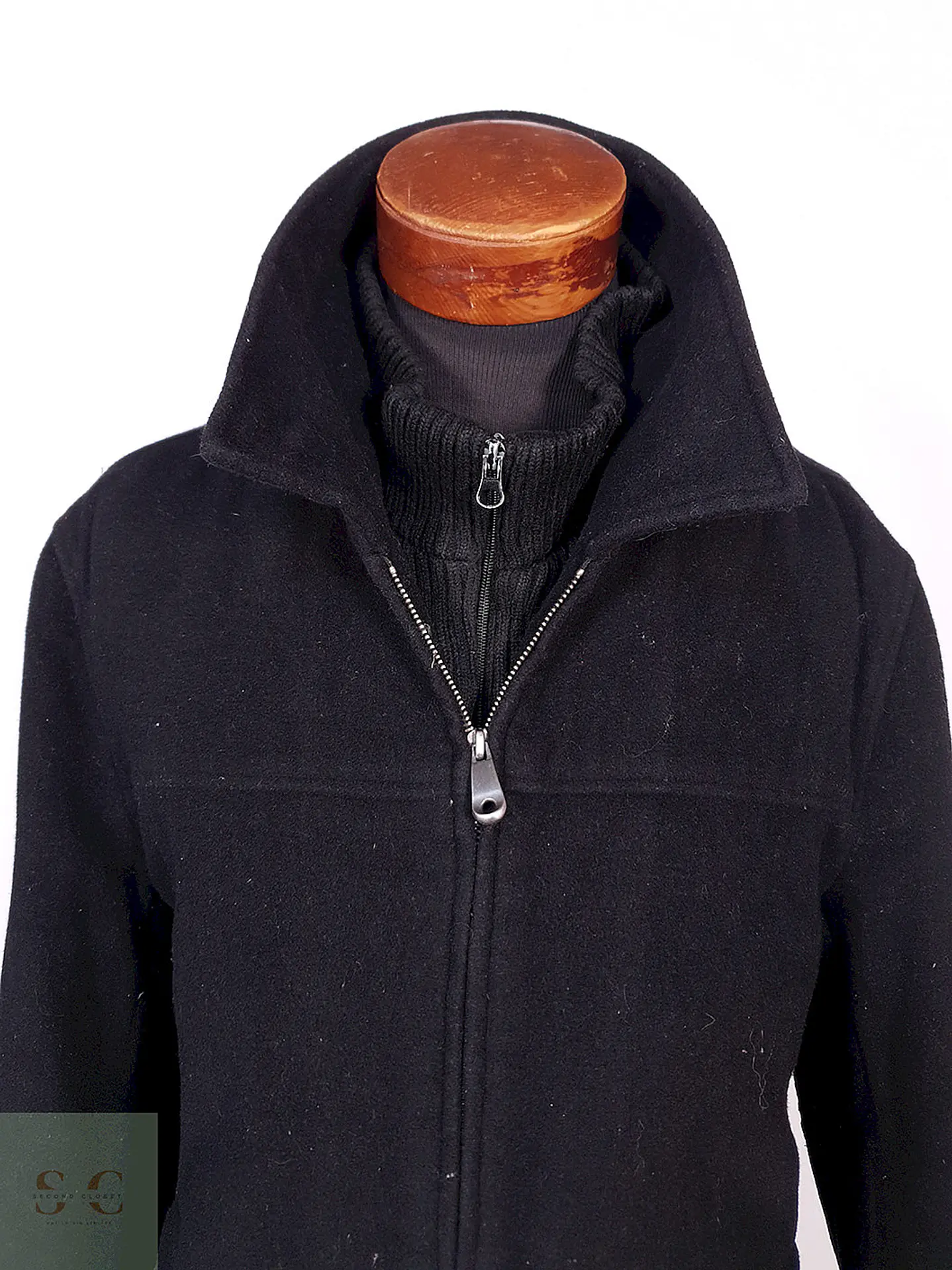 Abrigo Chaquetón Covington Negro Lana - Talla ML 5