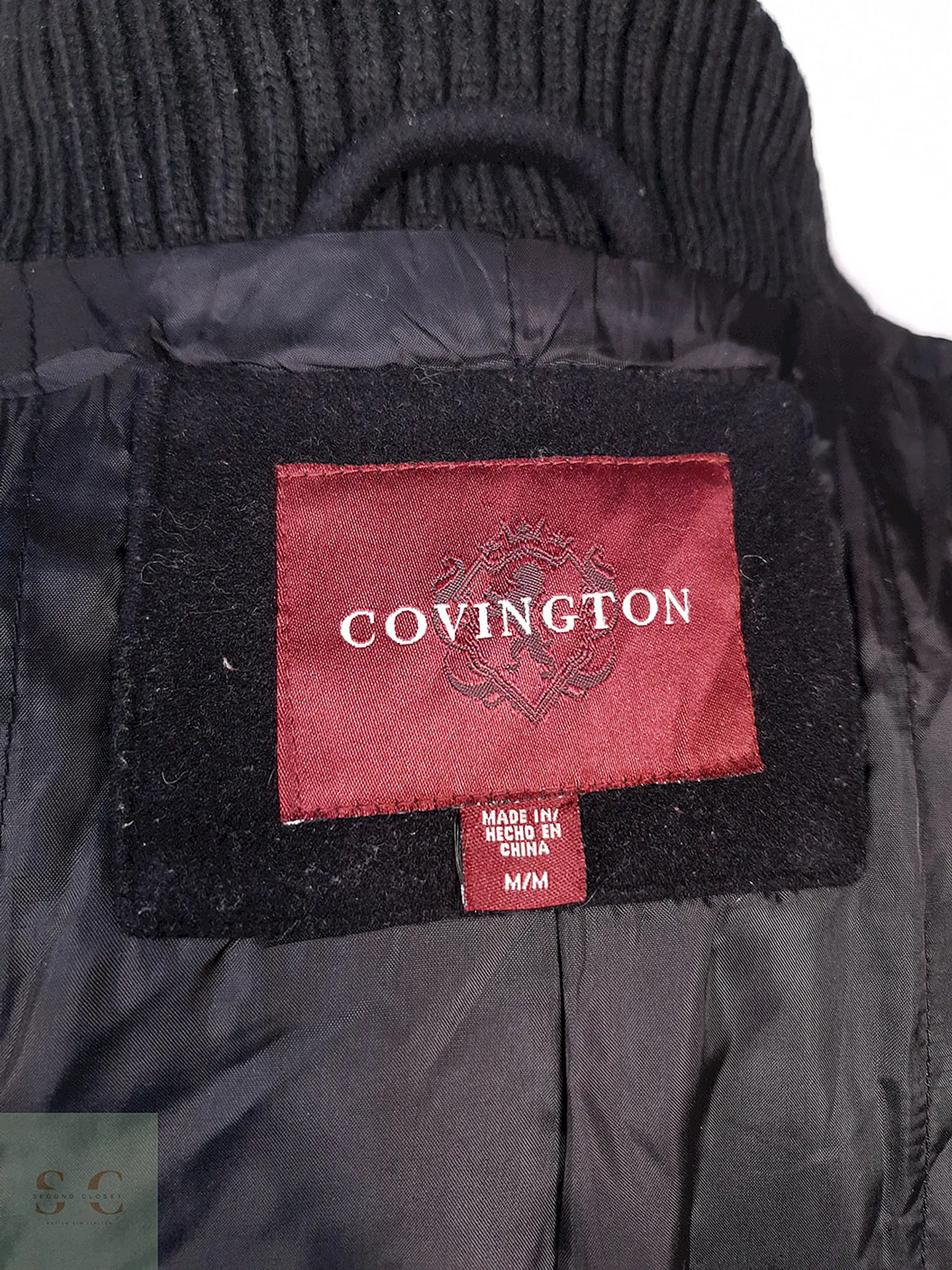 Abrigo Chaquetón Covington Negro Lana - Talla ML 14