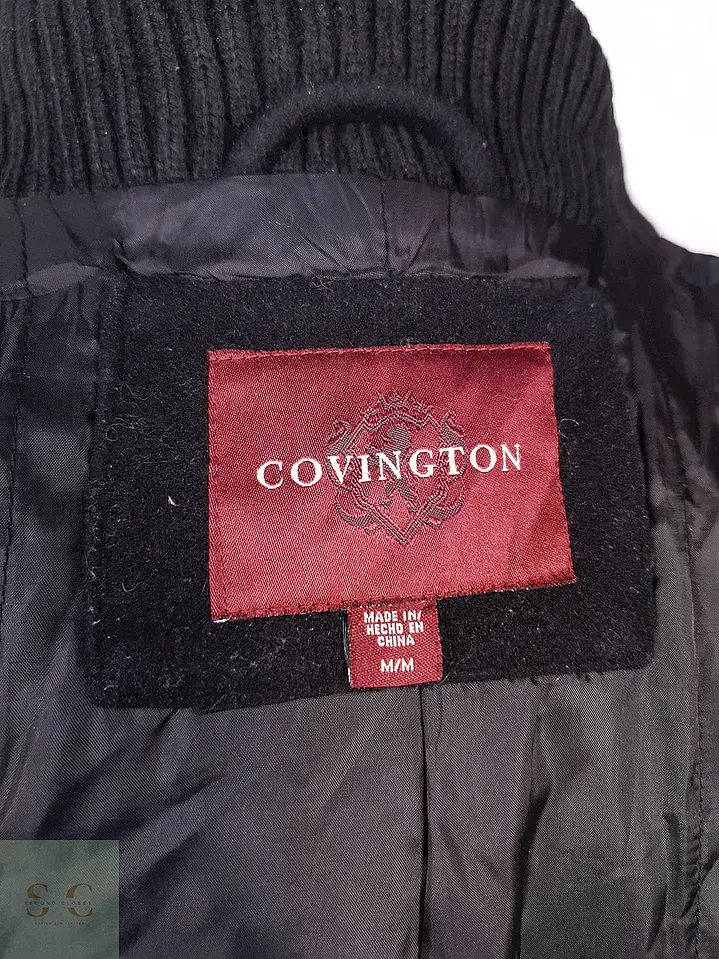 Abrigo Chaquetón Covington Negro Lana - Talla ML 14