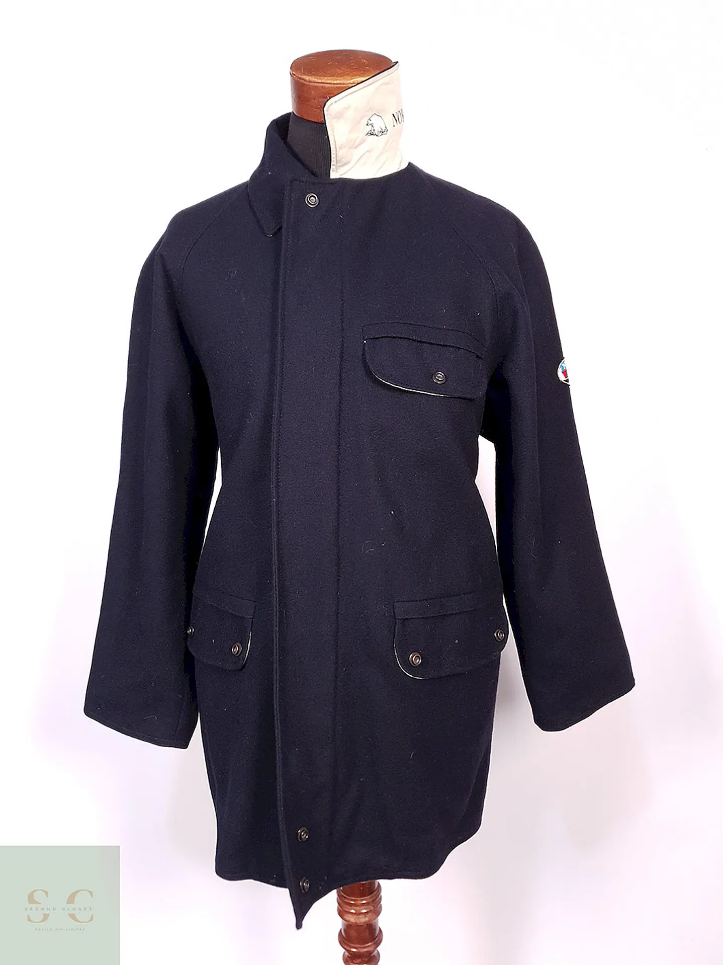 Abrigo Chaquetón North Pole Marina Azul Marino Lana - Talla M 1