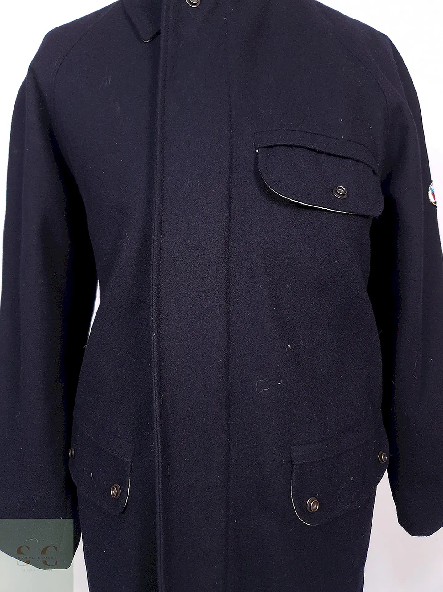 Abrigo Chaquetón North Pole Marina Azul Marino Lana - Talla M 10