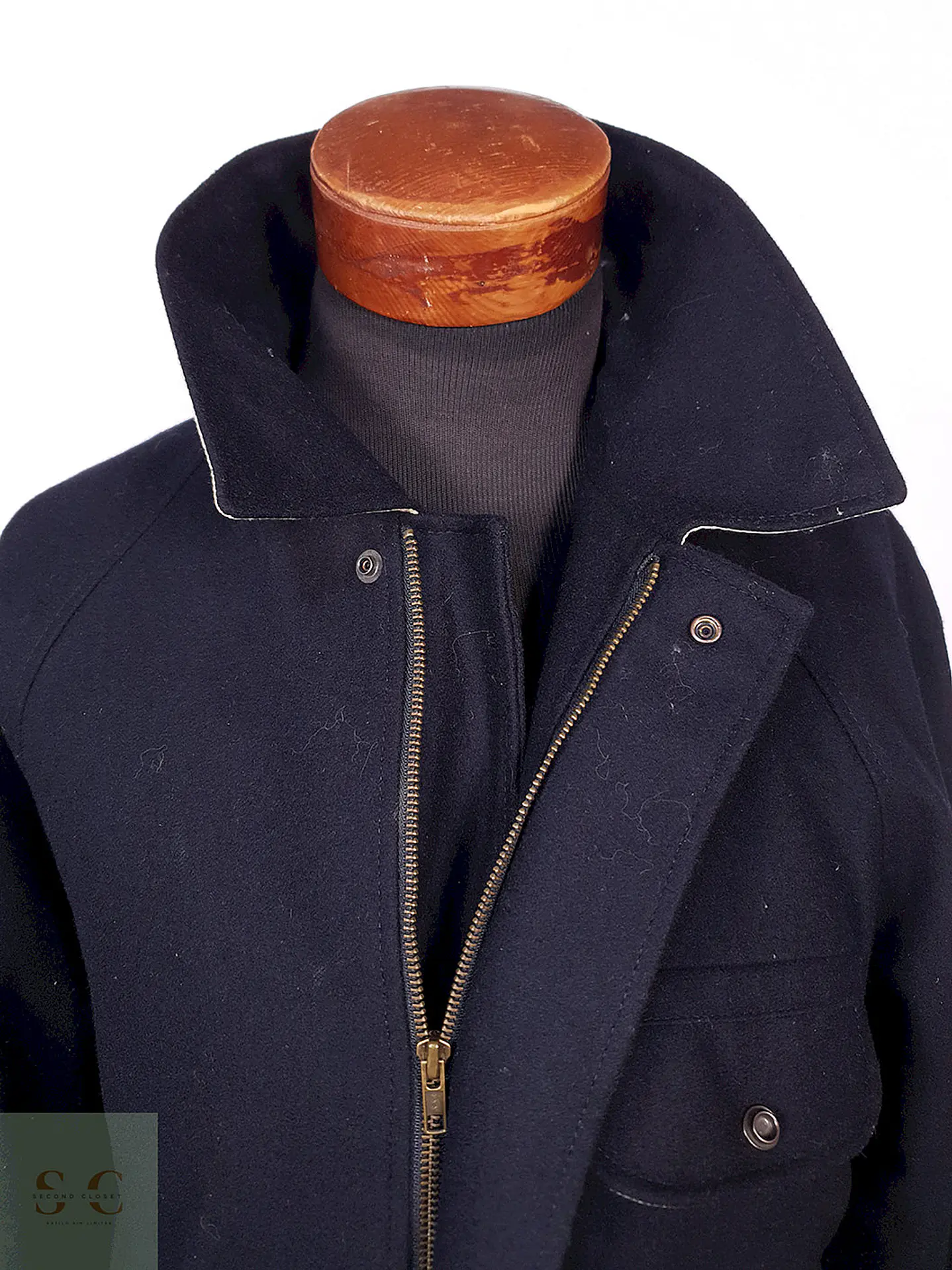 Abrigo Chaquetón North Pole Marina Azul Marino Lana - Talla M 8