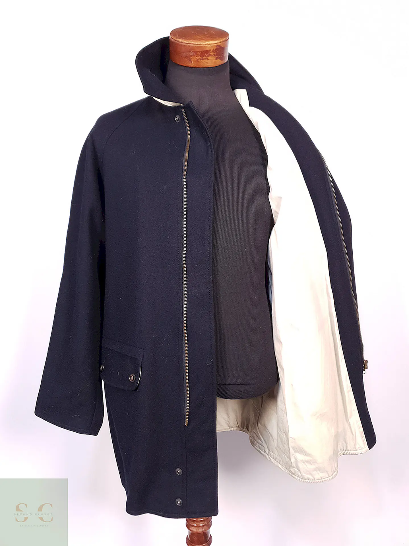 Abrigo Chaquetón North Pole Marina Azul Marino Lana - Talla M 13