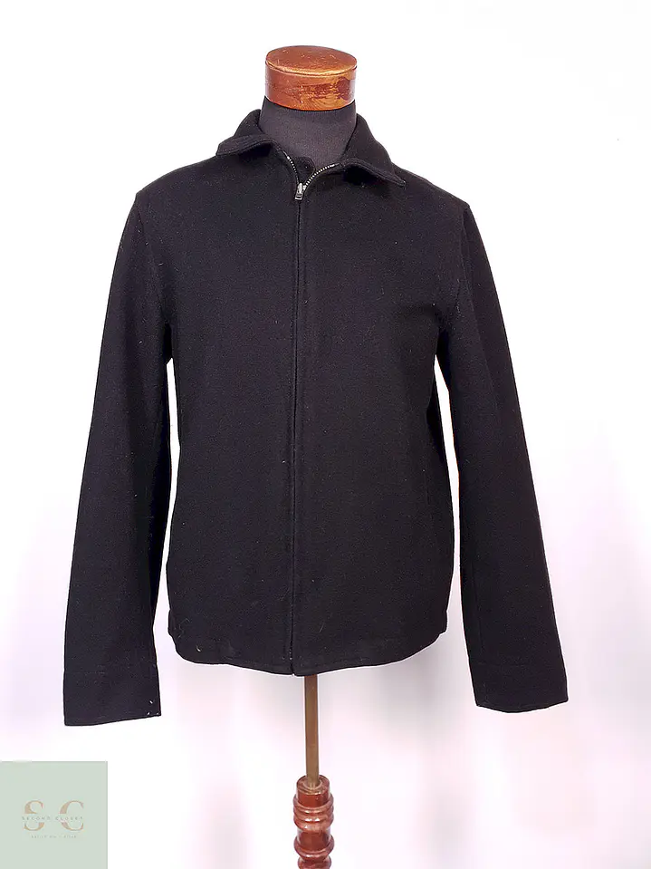 Abrigo Chaqueta Old Navy Negra Lana Talla M 2