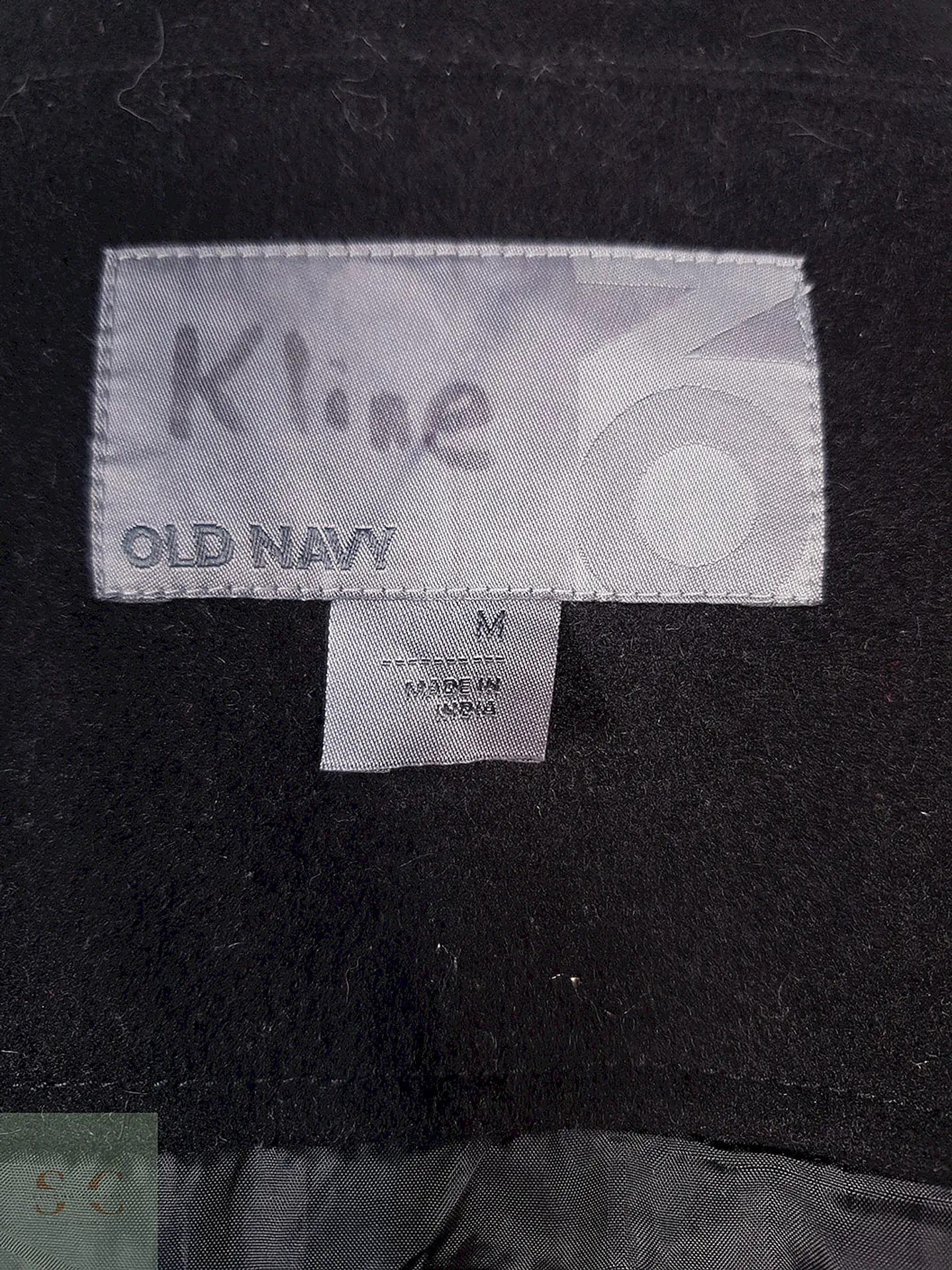 Abrigo Chaqueta Old Navy Negra Lana Talla M 12