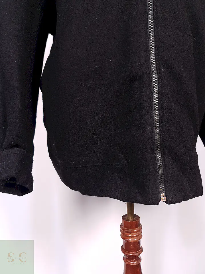 Abrigo Chaquetón Negro 80% Lana Talla XXL 3