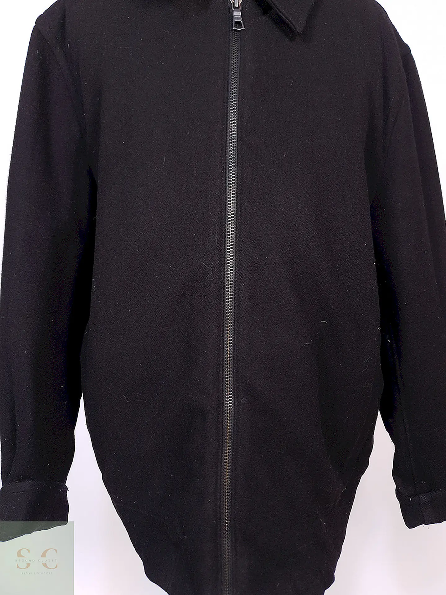 Abrigo Chaquetón Negro 80% Lana Talla XXL 4