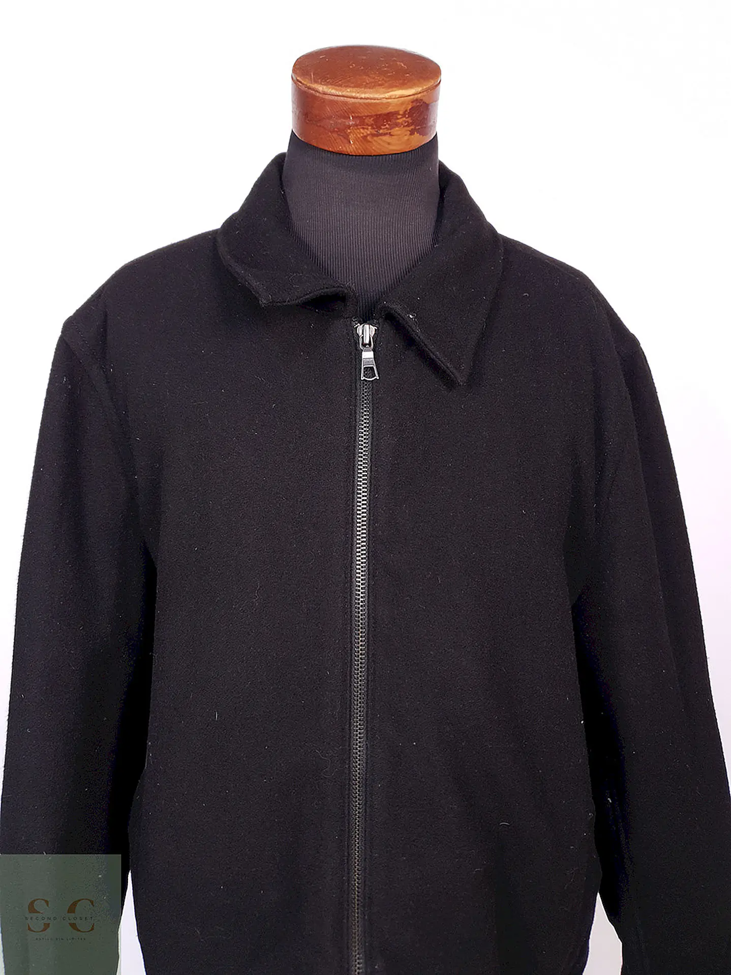 Abrigo Chaquetón Negro 80% Lana Talla XXL 5