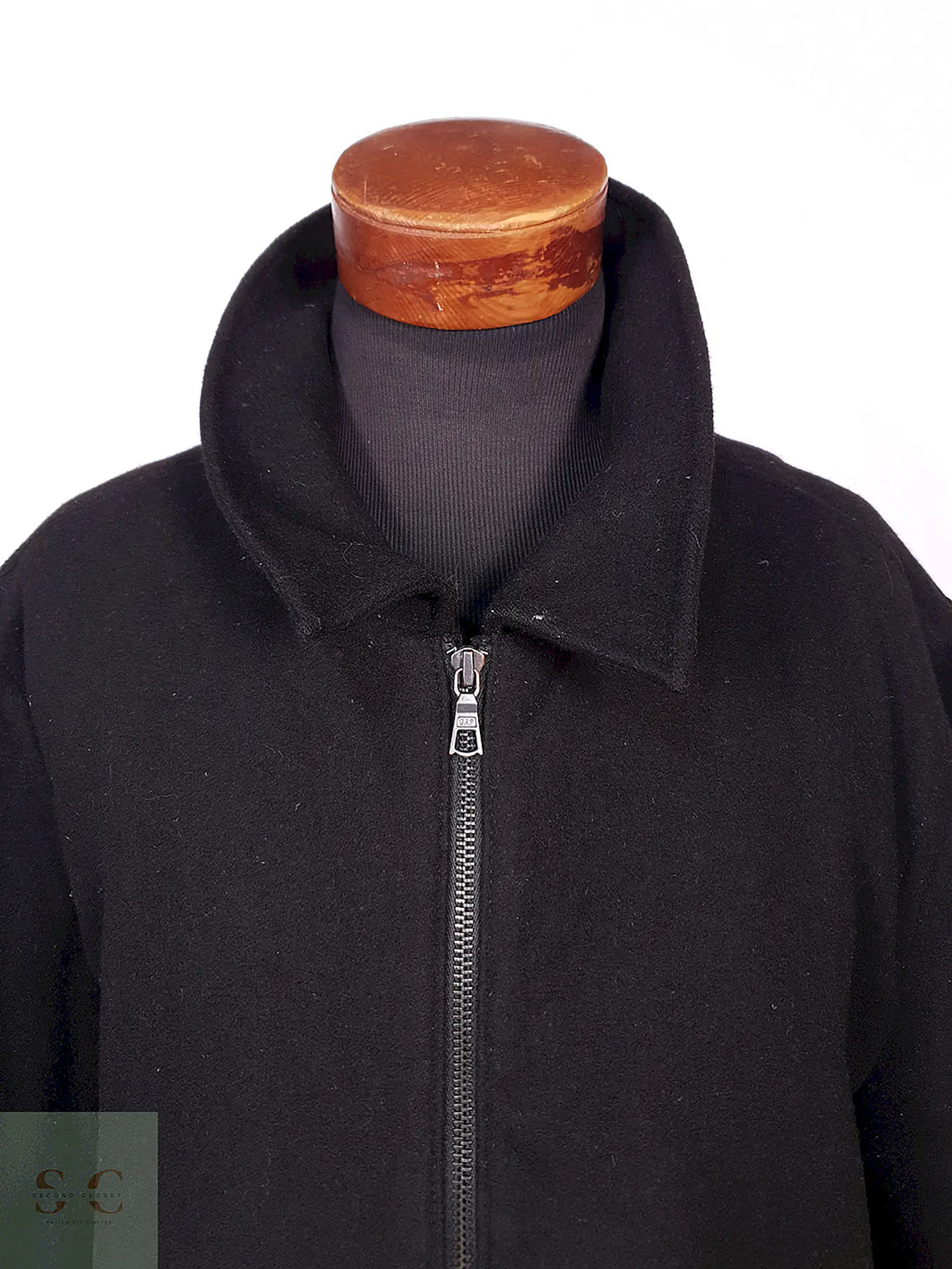 Abrigo Chaquetón Negro 80% Lana Talla XXL 6