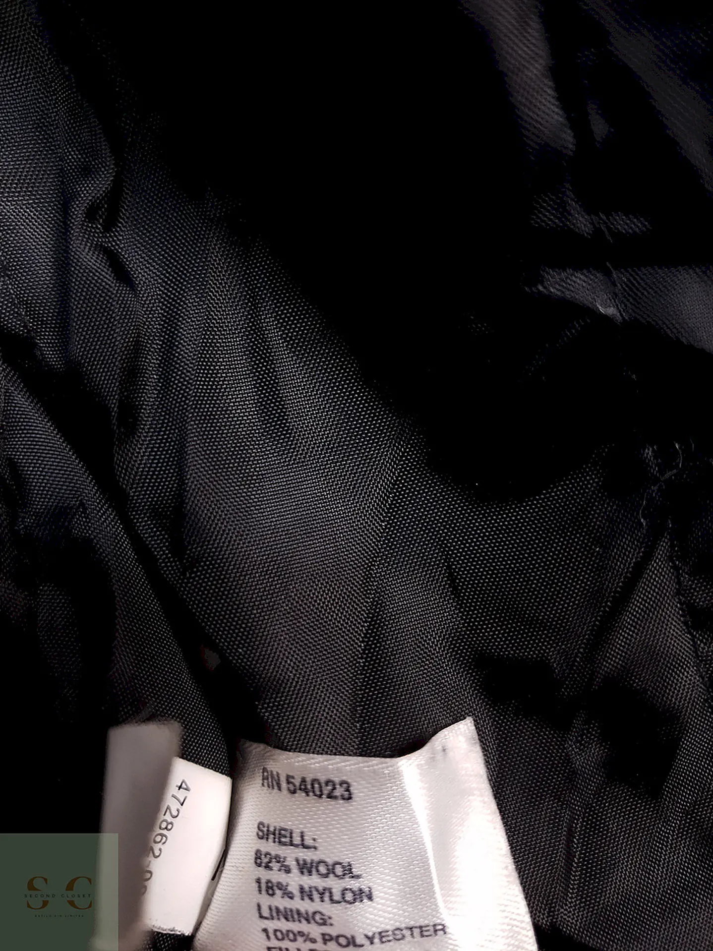 Abrigo Chaquetón Negro 80% Lana Talla XXL 9