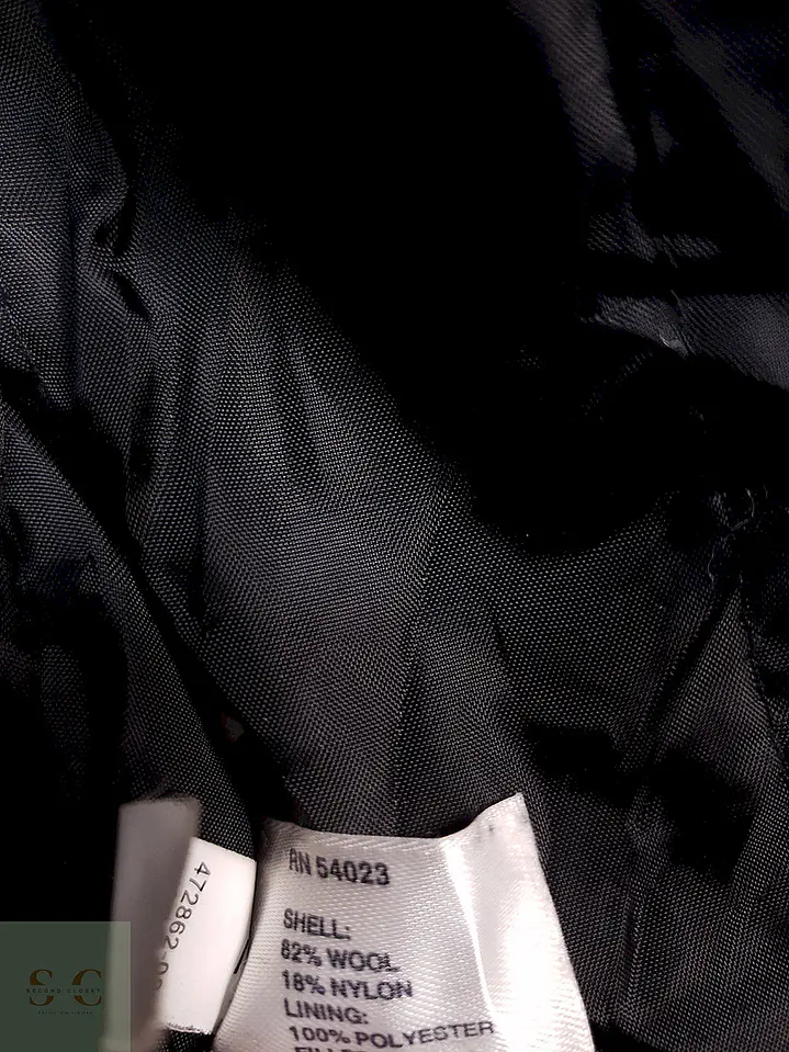 Abrigo Chaquetón Negro 80% Lana Talla XXL 9