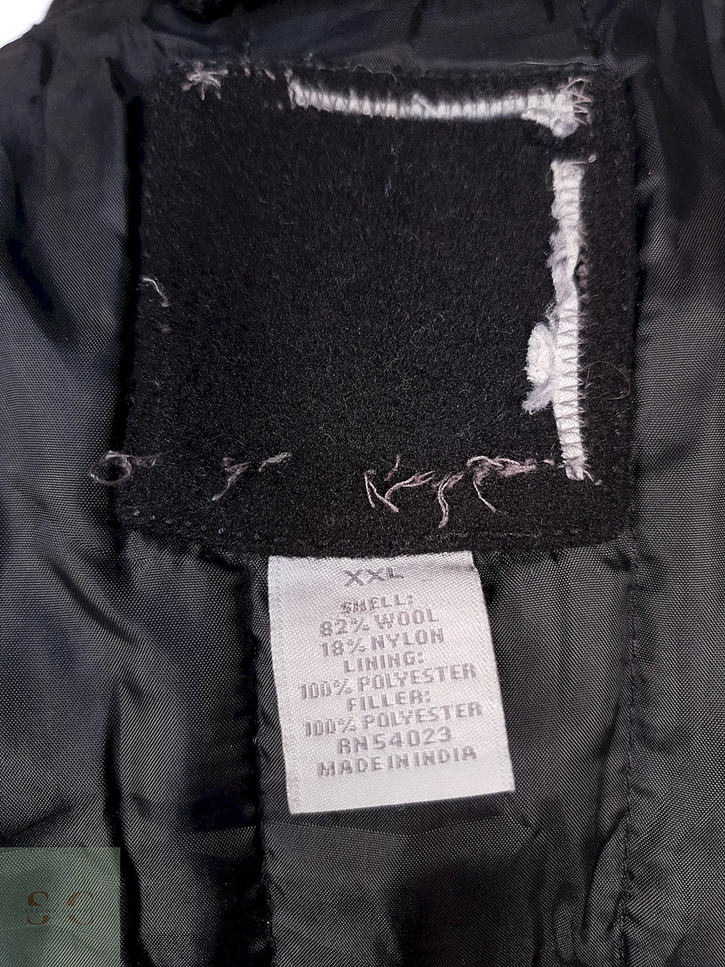Abrigo Chaquetón Negro 80% Lana Talla XXL 12