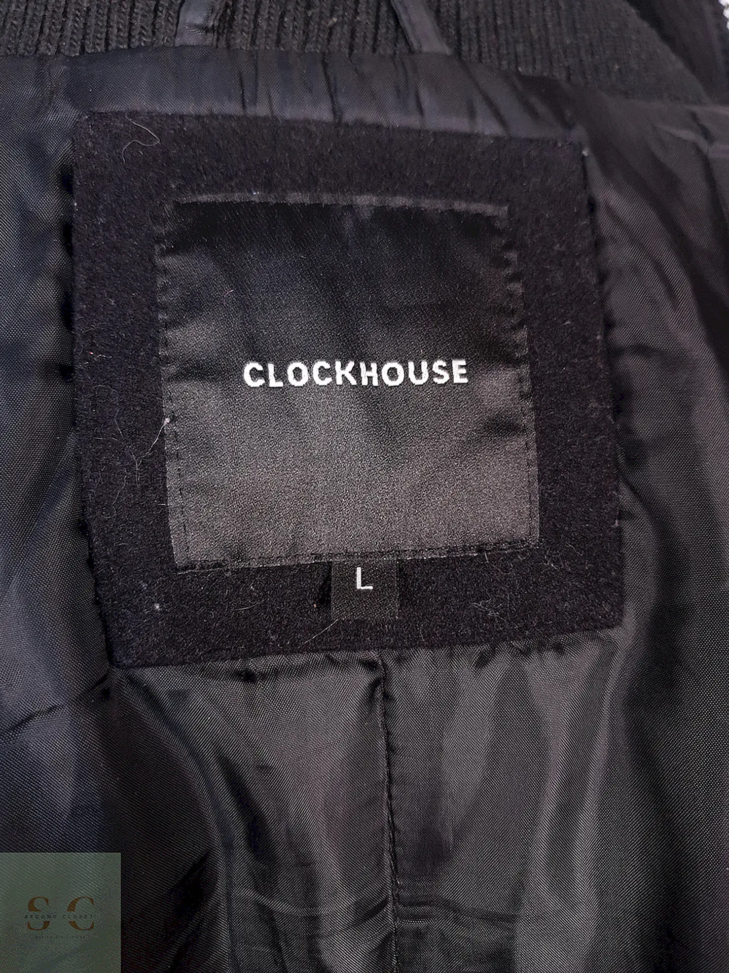 Abrigo Chaquetón Clockhouse Negro 60% Lana Talla M 10