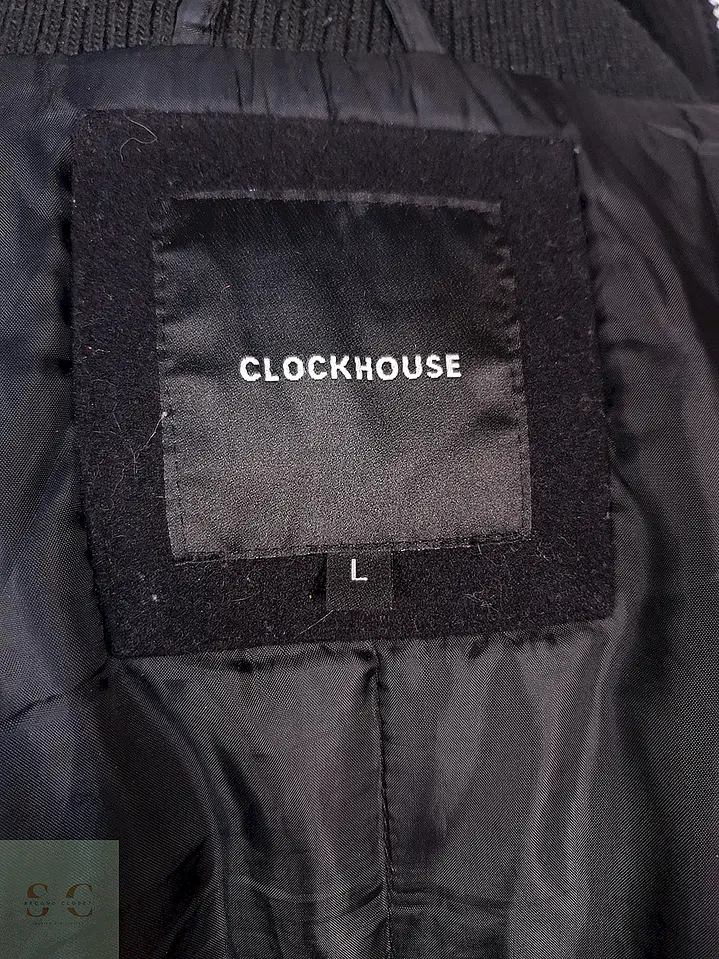 Abrigo Chaquetón Clockhouse Negro 60% Lana Talla M 10