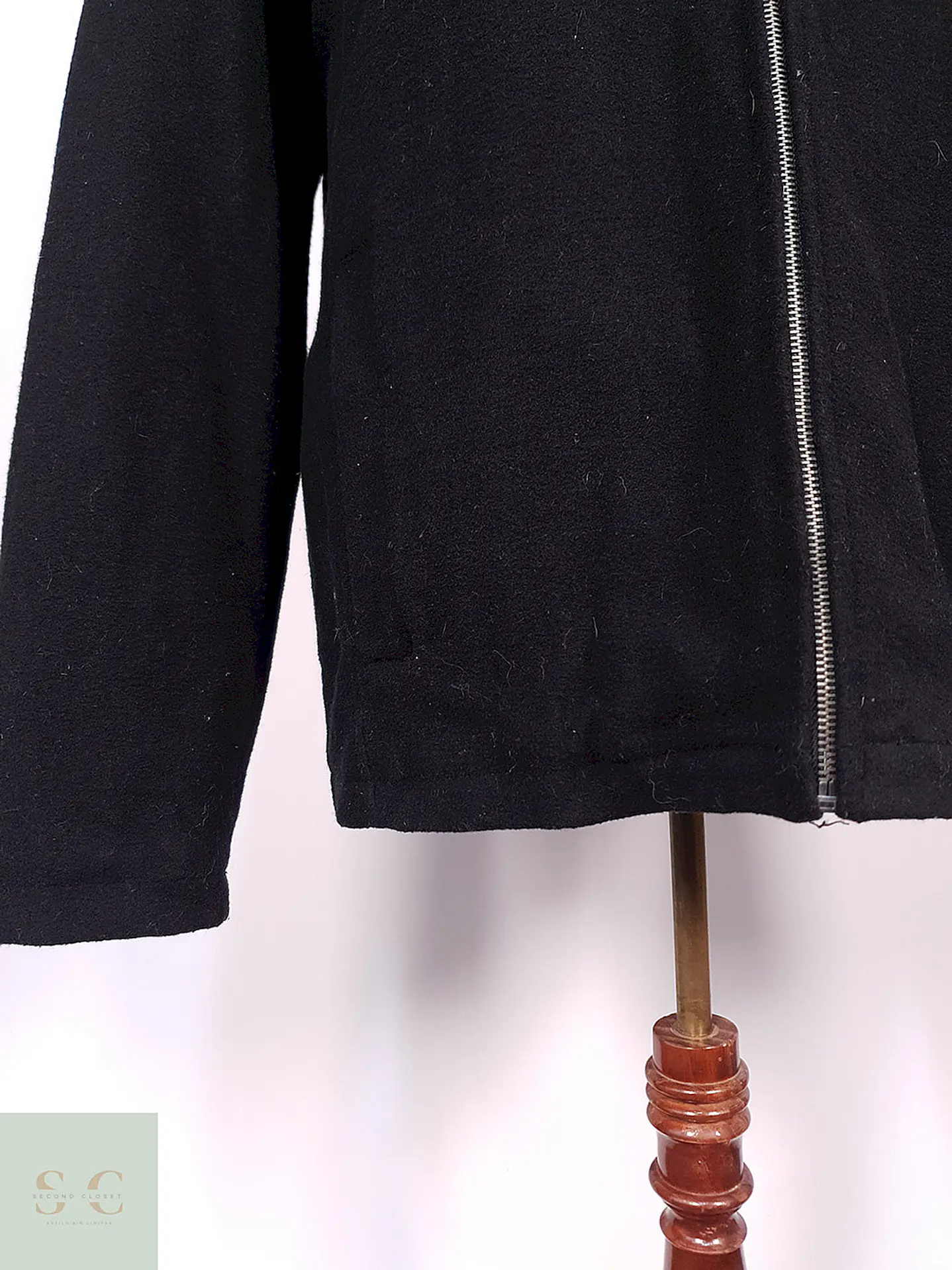 Abrigo Chaquetón Covington Negro 70% Lana Talla XL 3