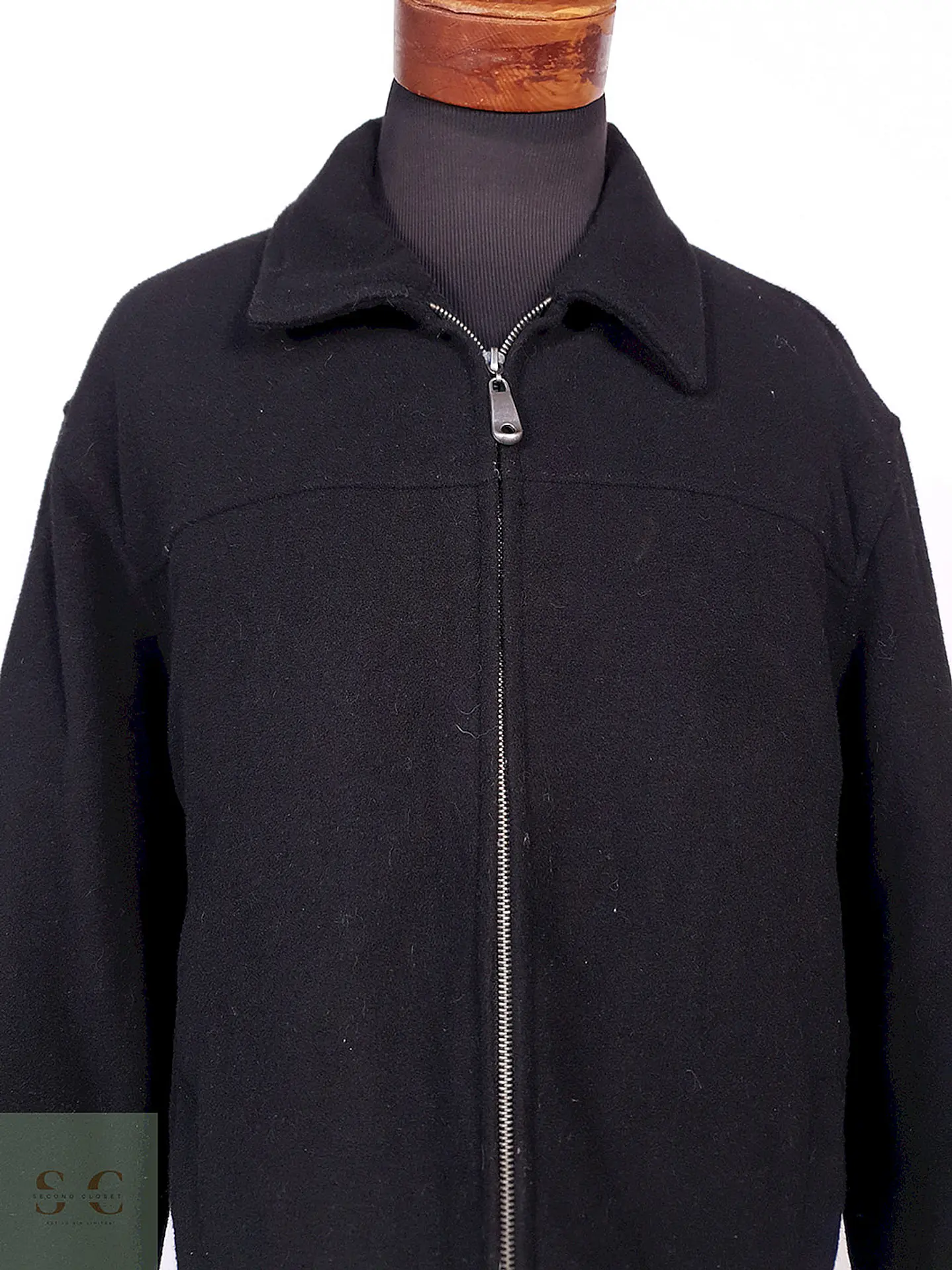 Abrigo Chaquetón Covington Negro 70% Lana Talla XL 5