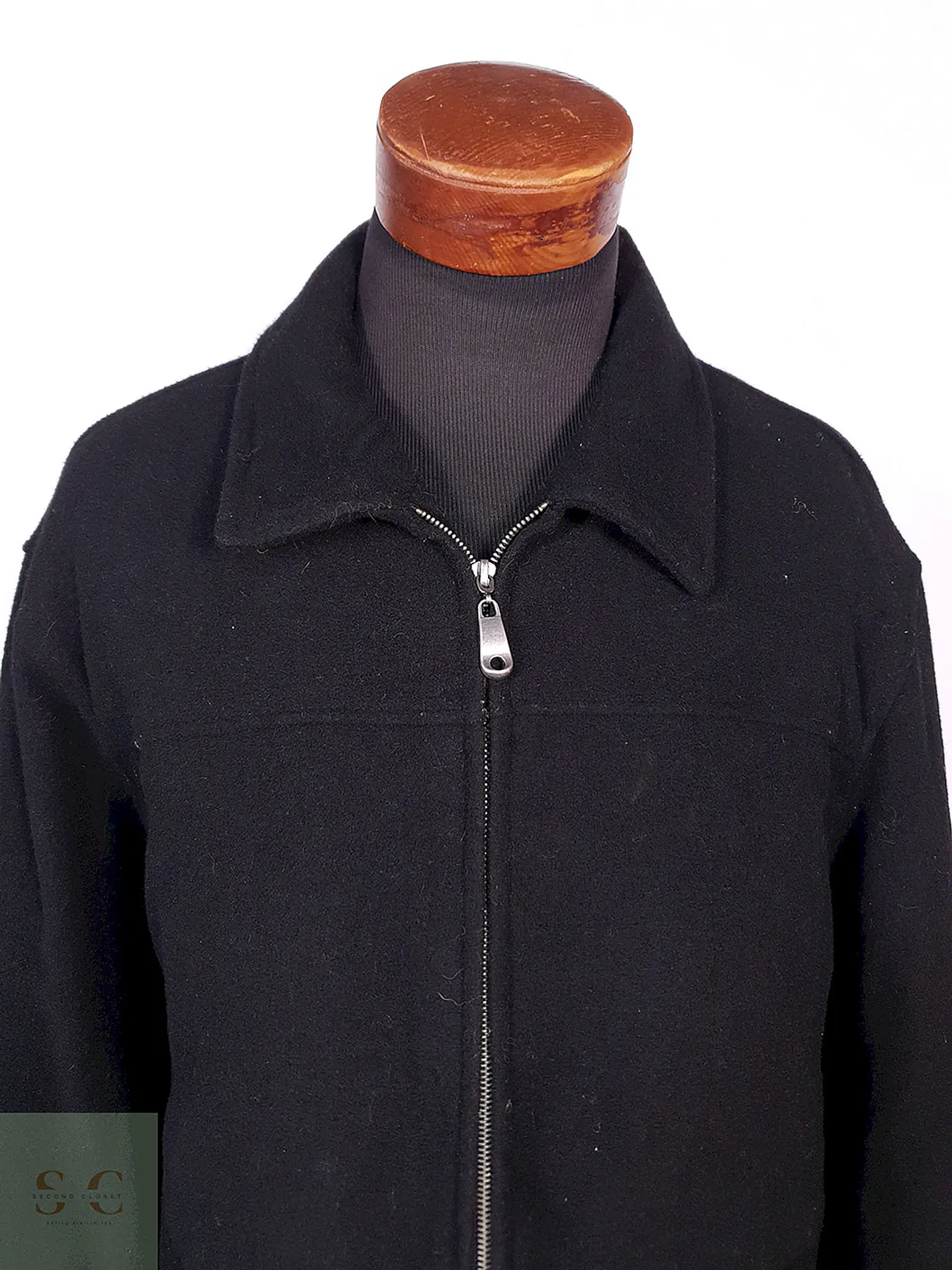 Abrigo Chaquetón Covington Negro 70% Lana Talla XL 6