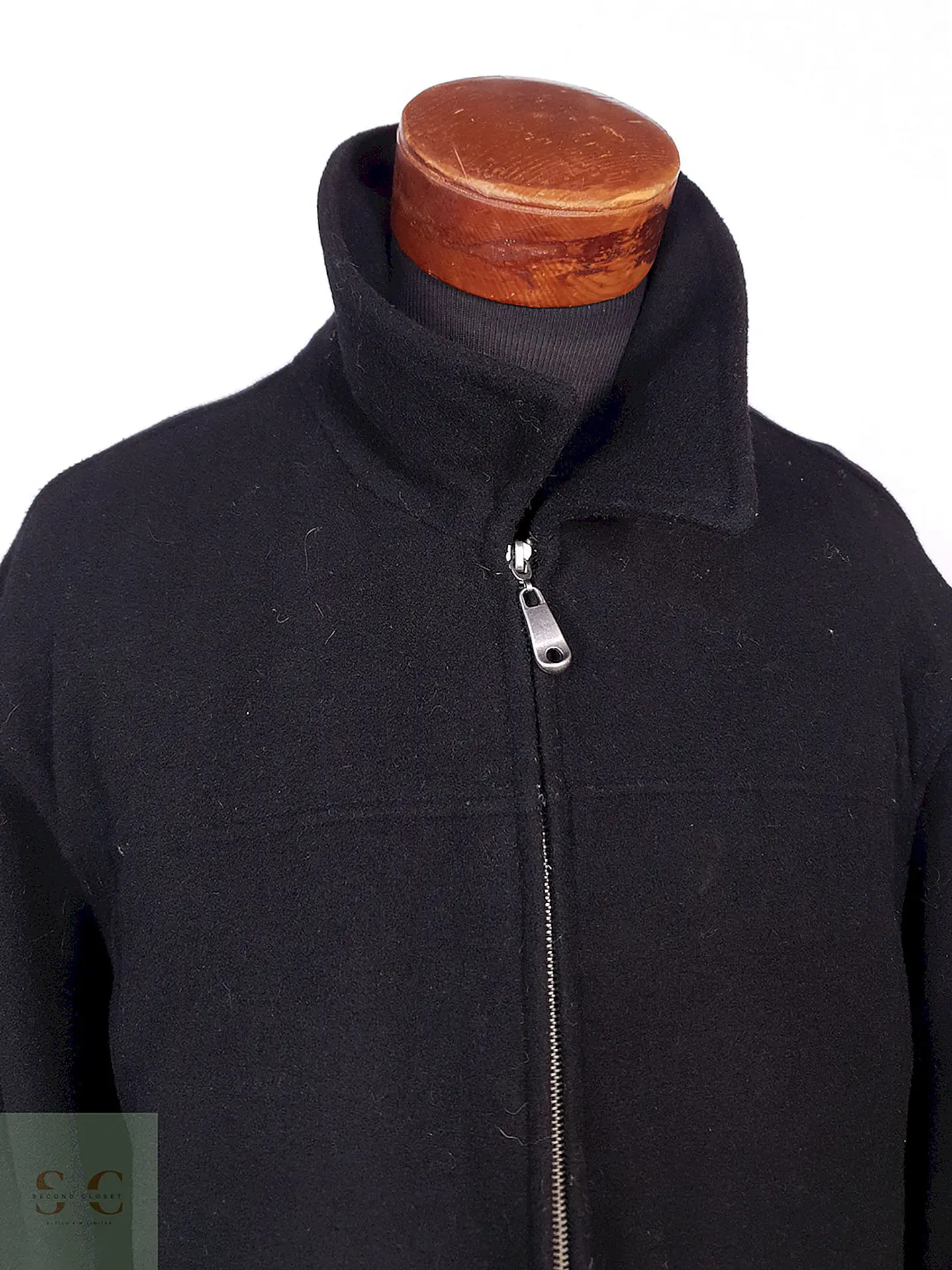 Abrigo Chaquetón Covington Negro 70% Lana Talla XL 7