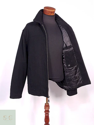 Abrigo Chaquetón Covington Negro Lana Talla XL