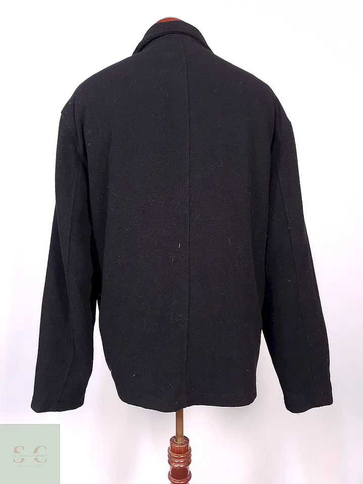 Abrigo Chaquetón Covington Negro 70% Lana Talla XL 10