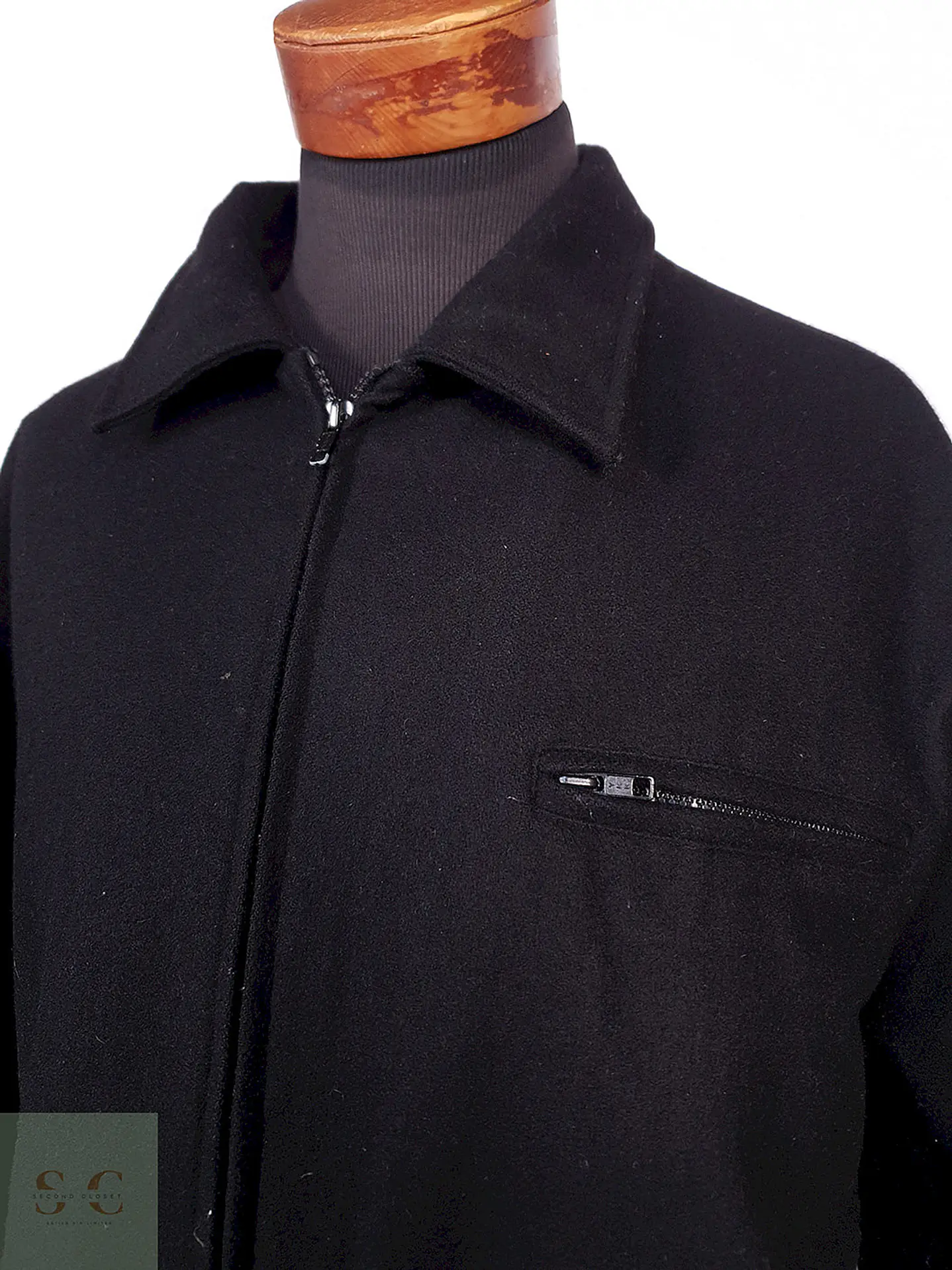 Abrigo Chaquetón Weatherproof Negro 85% Lana Talla XXL 6