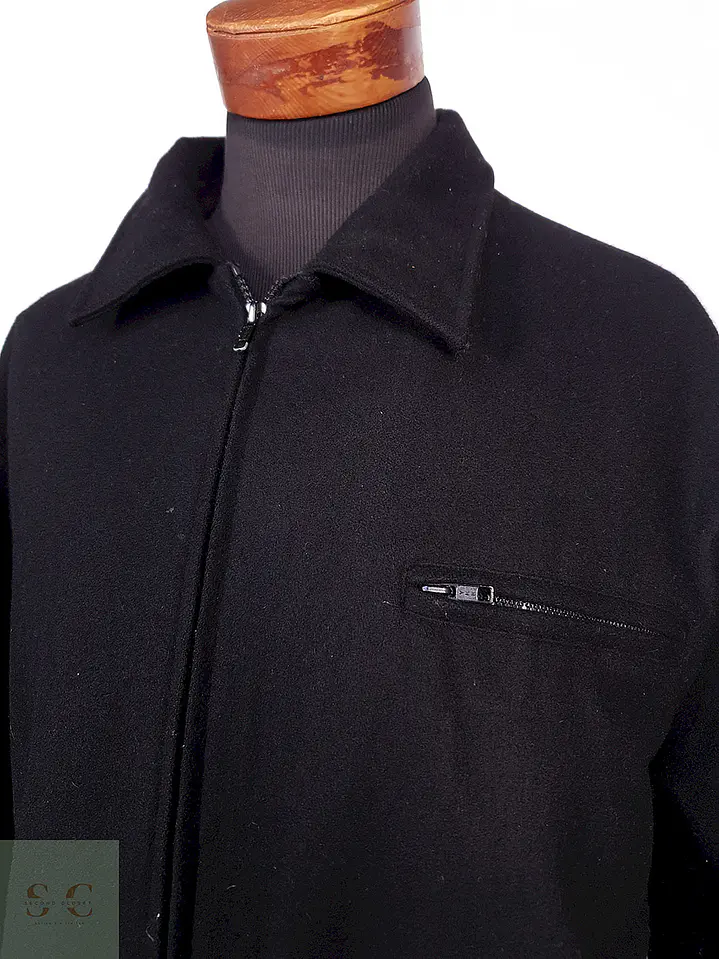 Abrigo Chaquetón Weatherproof Negro 85% Lana Talla XXL 6