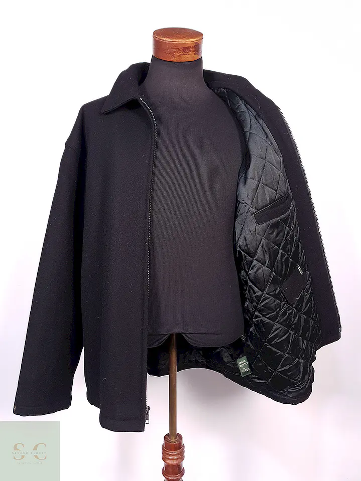 Abrigo Chaquetón Weatherproof Negro 85% Lana Talla XXL 9