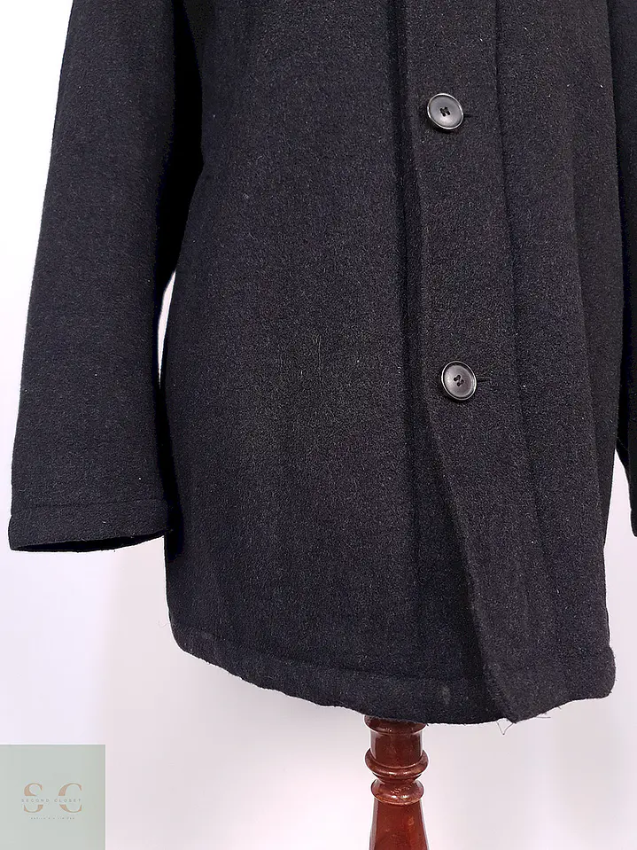 Abrigo Chaquetón Italiano Plomo Lana Cashmere Talla XL 3