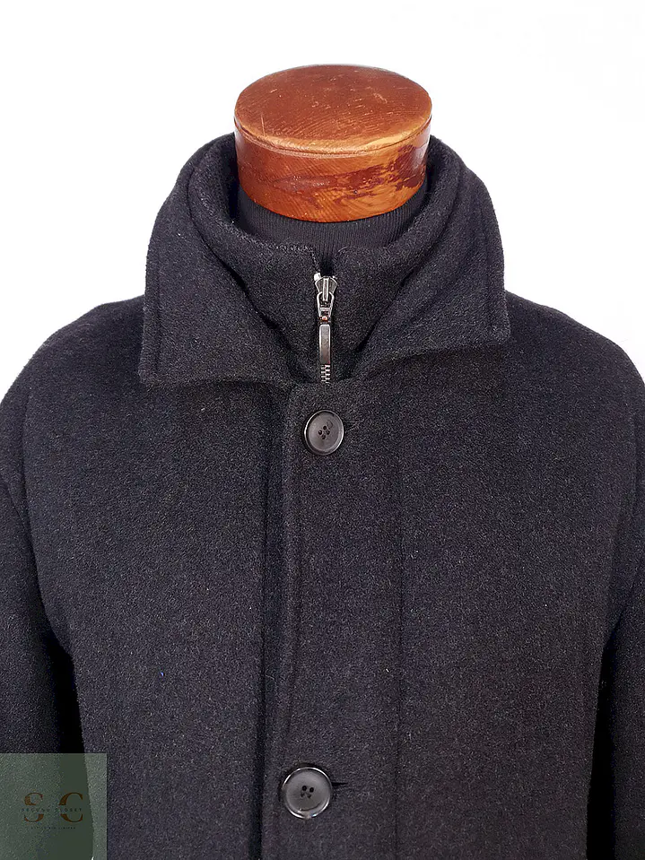 Abrigo Chaquetón Italiano Plomo Lana Cashmere Talla XL 6