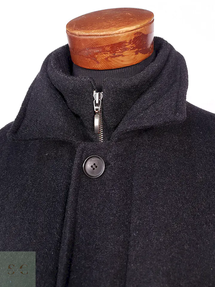 Abrigo Chaquetón Italiano Plomo Lana Cashmere Talla XL 7
