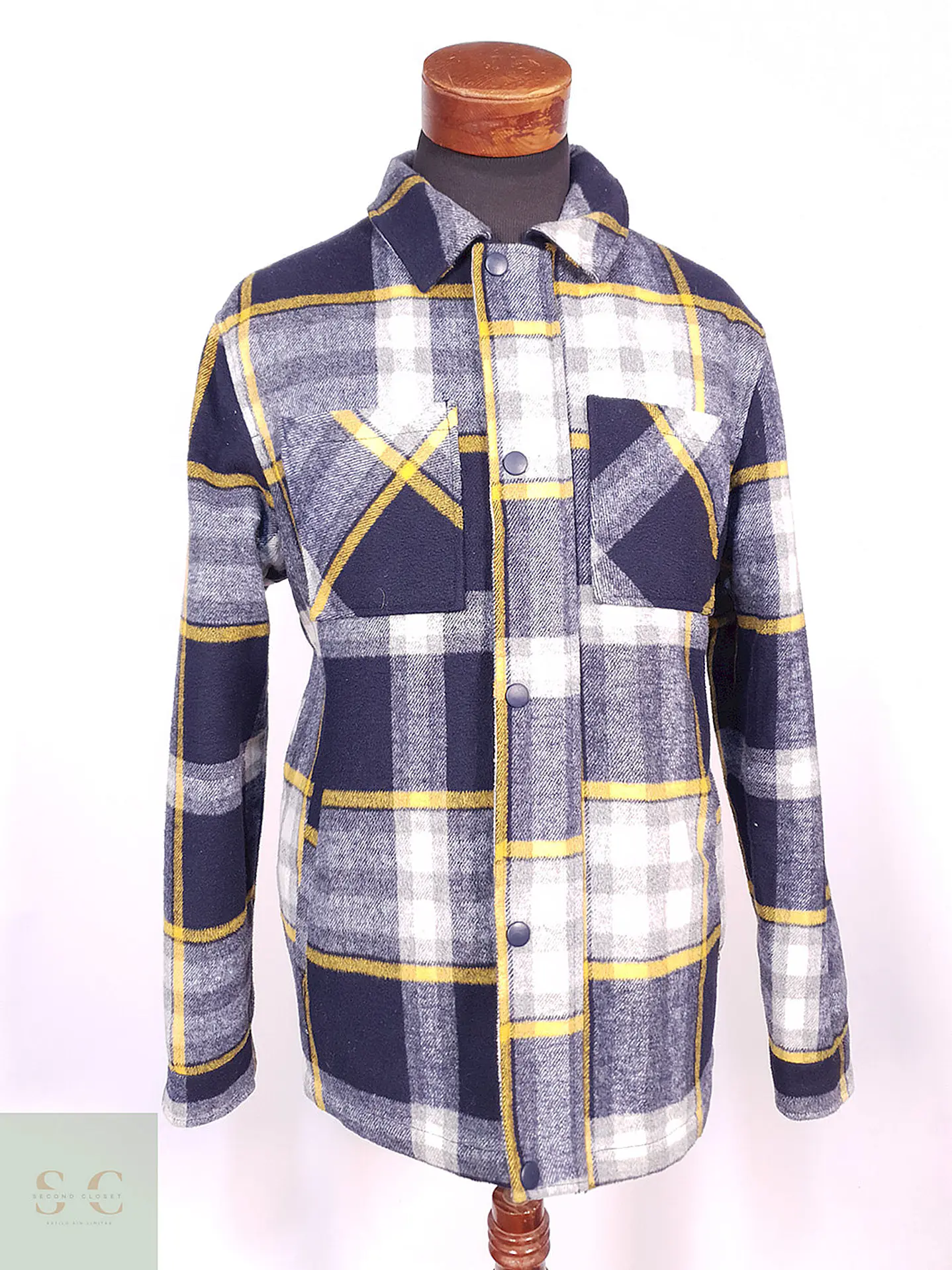 Abrigo Chaqueta Clockhouse Multicolor Lana Talla L 2