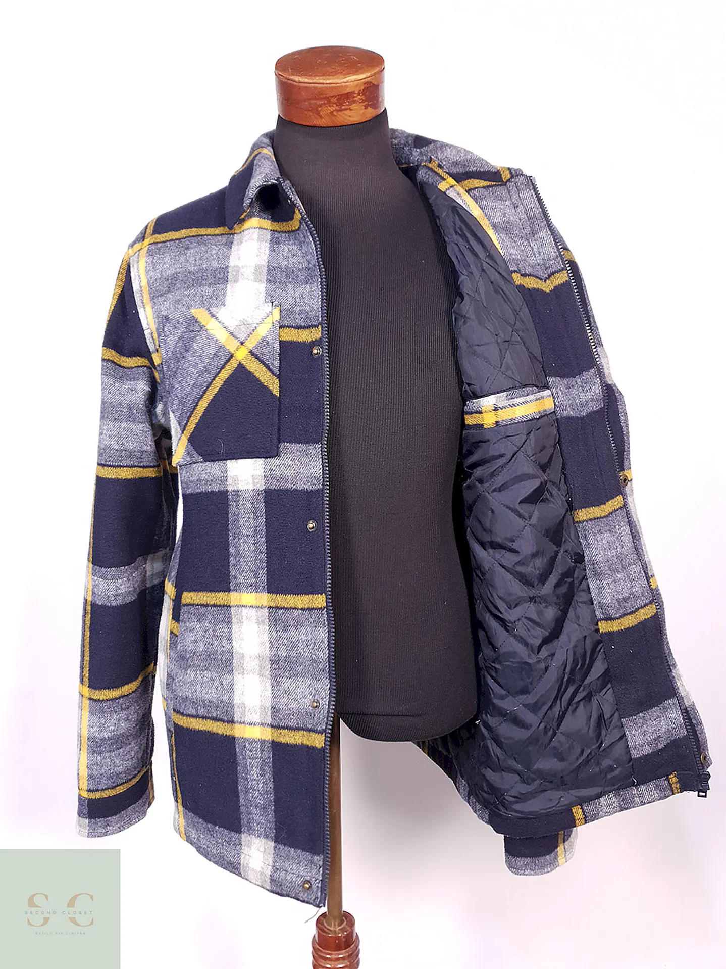 Abrigo Chaqueta Clockhouse Multicolor Lana Talla L 3